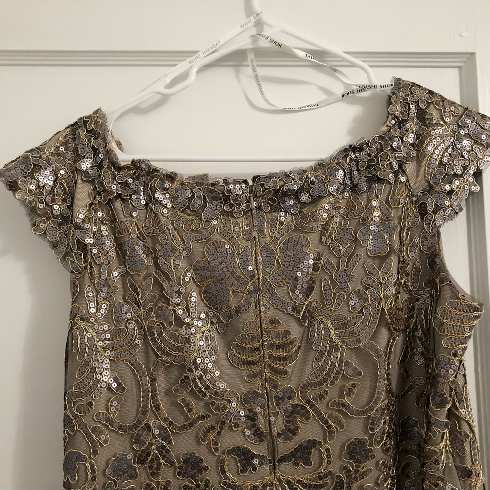 Gold Gown With Sequence - image 4